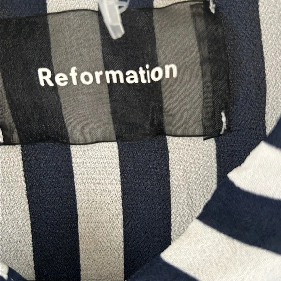 Reformation Navy and White Striped Top - Picture 2 of 4